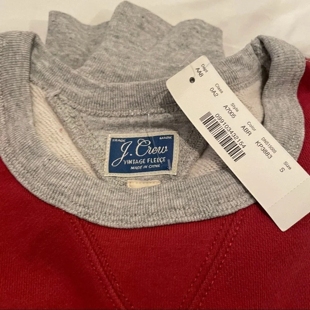 J. Crew Vintage Fleece Sweatshirt NWT